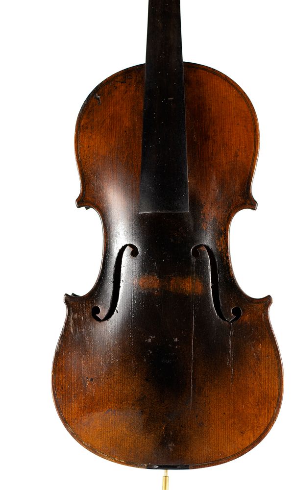 A violin, branded Klotz