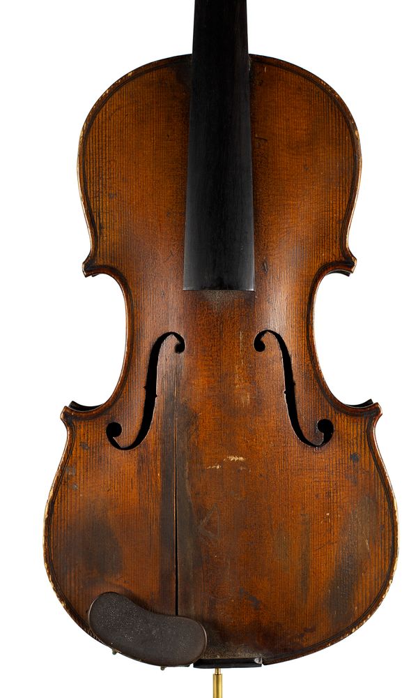 A violin, labelled Antonius Stradivarius