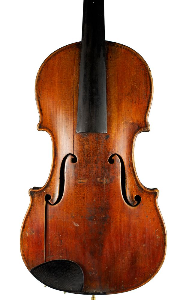 A violin, labelled Antonius Stradivarius