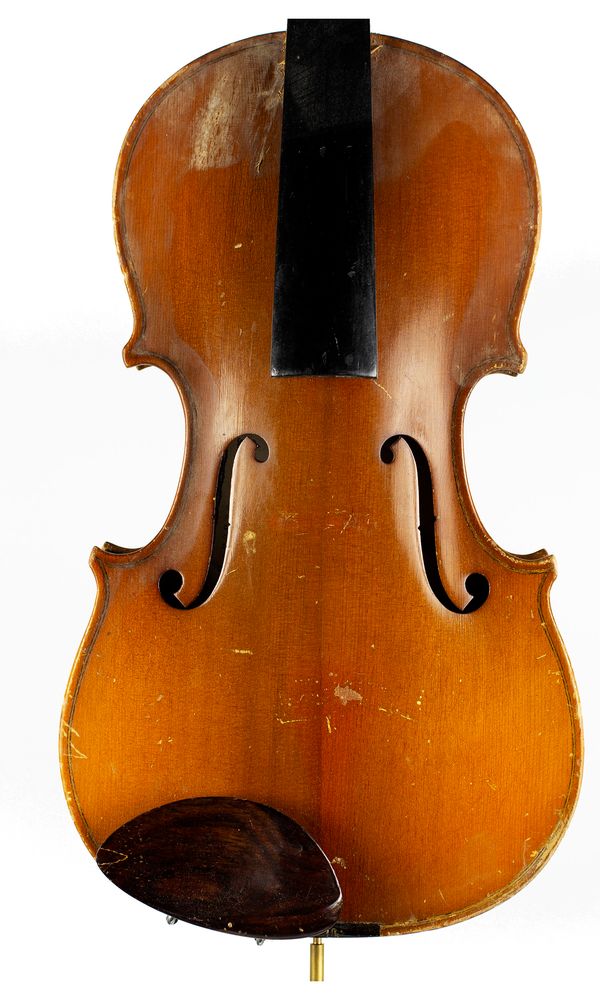 A violin, labelled Imported, Leslie Sheppard