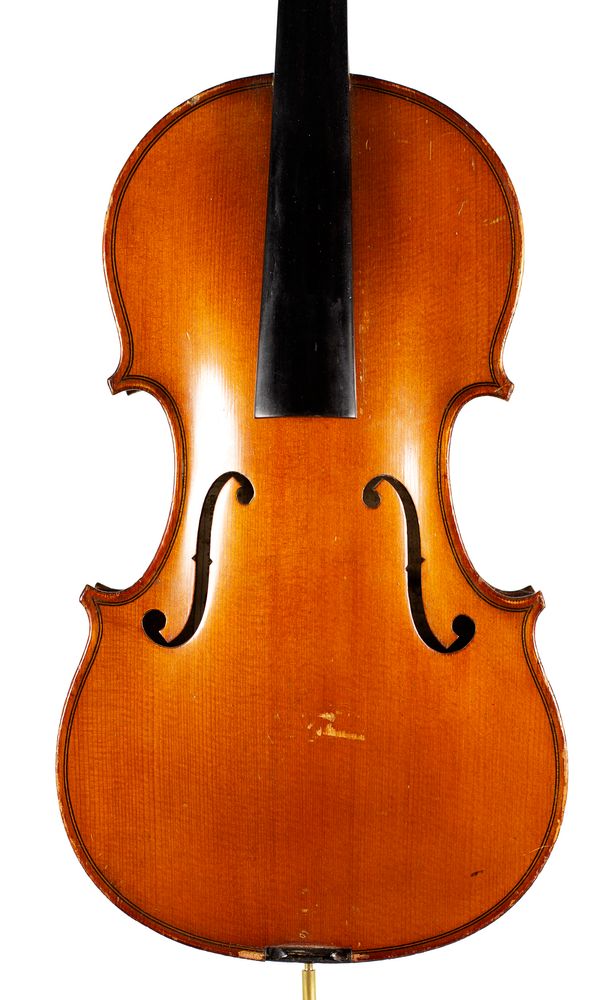 A violin, labelled D. Soriot, Luthier circa 1900