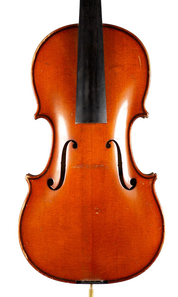 A three-quarter sized violin, unlabelled