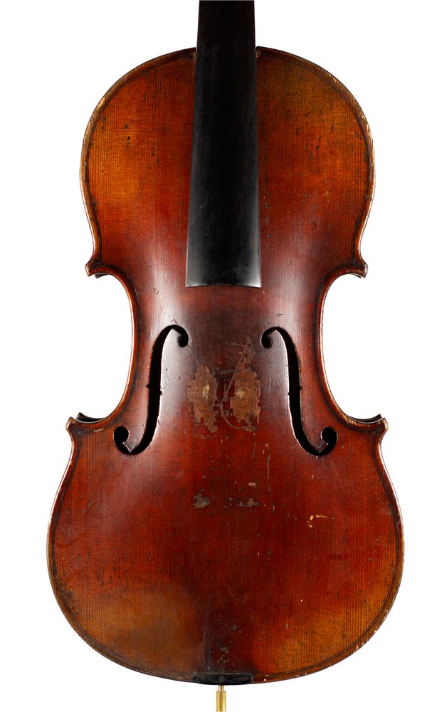 A violin, labelled Antonius Stradivarius