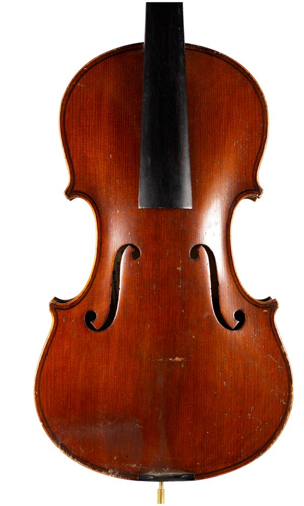 A violin, labelled W. Ed. Voigt jr. circa 1900