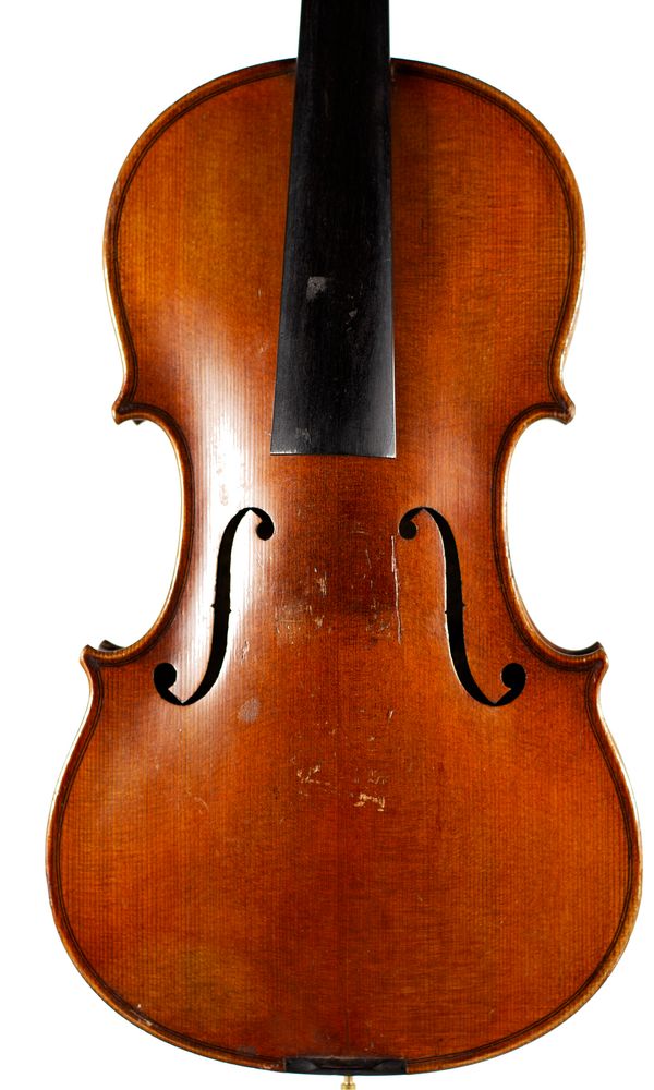 A violin, labelled Antonius Stradiuarius