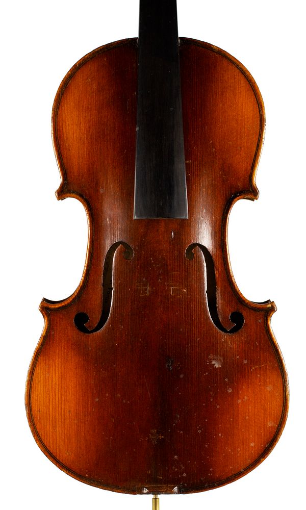 A violin, labelled Dulcis et Fortis