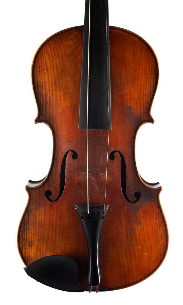 A violin, labelled Christian Hoffmann, Sachsen