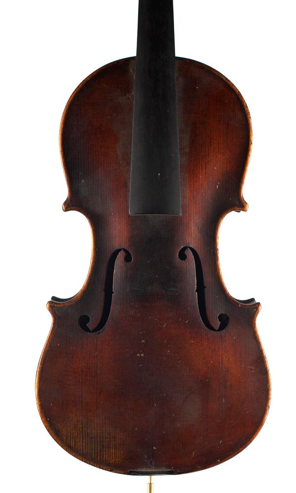 A three-quarter sized violin, labelled Nicolaus Amatus