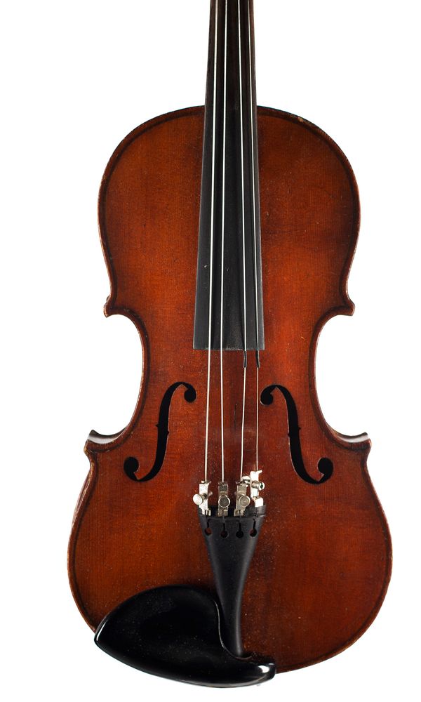 A half-sized violin, unlabelled