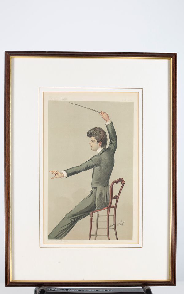 A framed print, Vanity fair