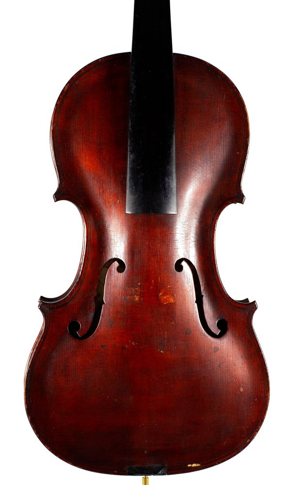 A violin, labelled J. R. Monk