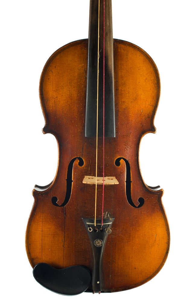 A violin, labelled Caspar da Salo