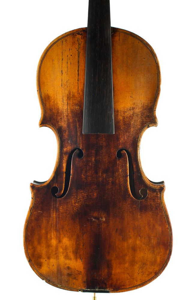 A violin, labelled Antonius Stradivarius