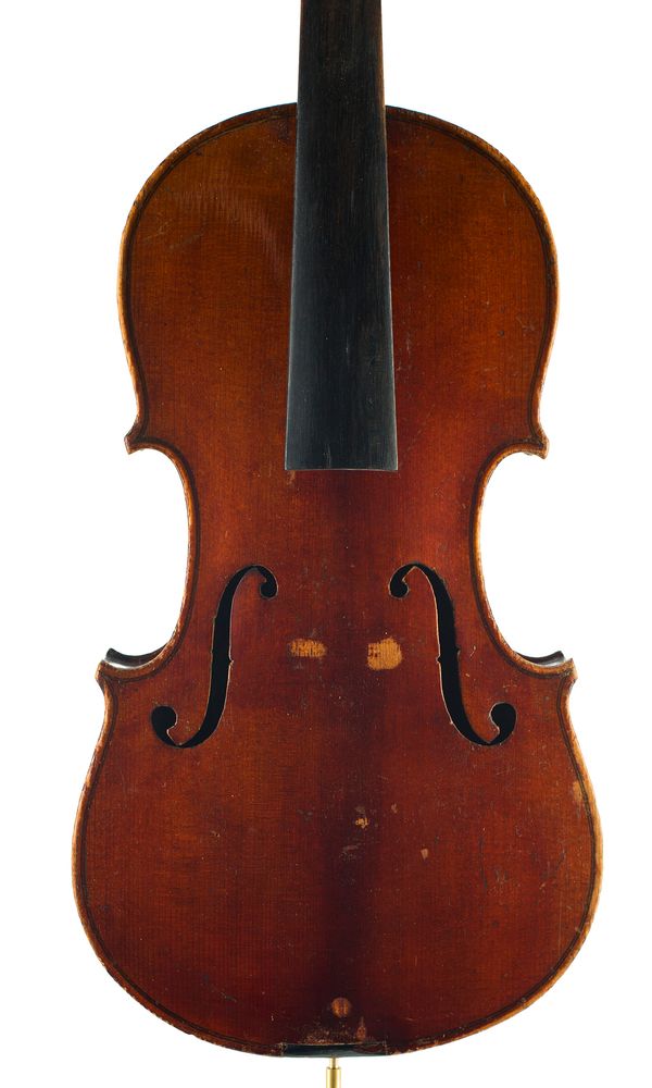 A three-quarter sized violin, labelled The Maidstone