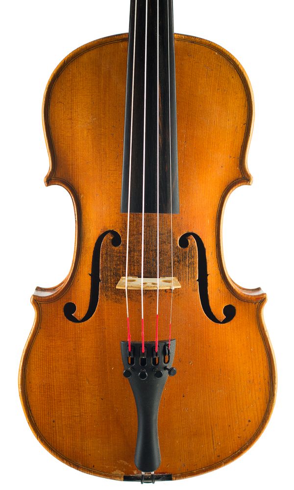 A violin, labelled Aegidius Kloz