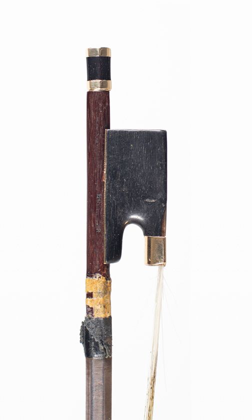 A gold-mounted violin bow by John Alfred Bolander II, Germany, circa 1920