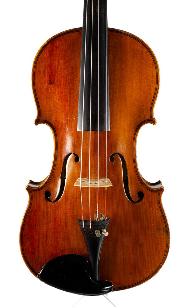 A violin, labelled Nicolaus Bernhardt