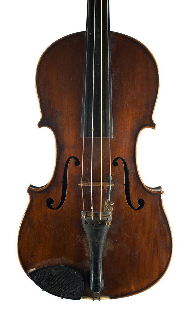 A violin, labelled Manufactured in Berlin, Copy of Antonius Straduarius