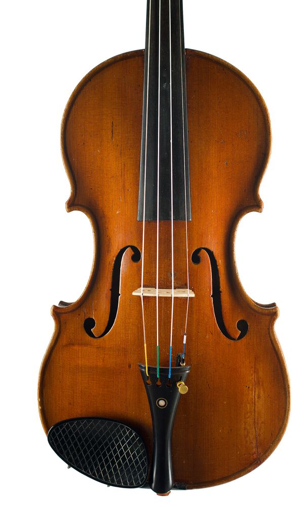 A violin, branded J. Zazvonil, Kladno