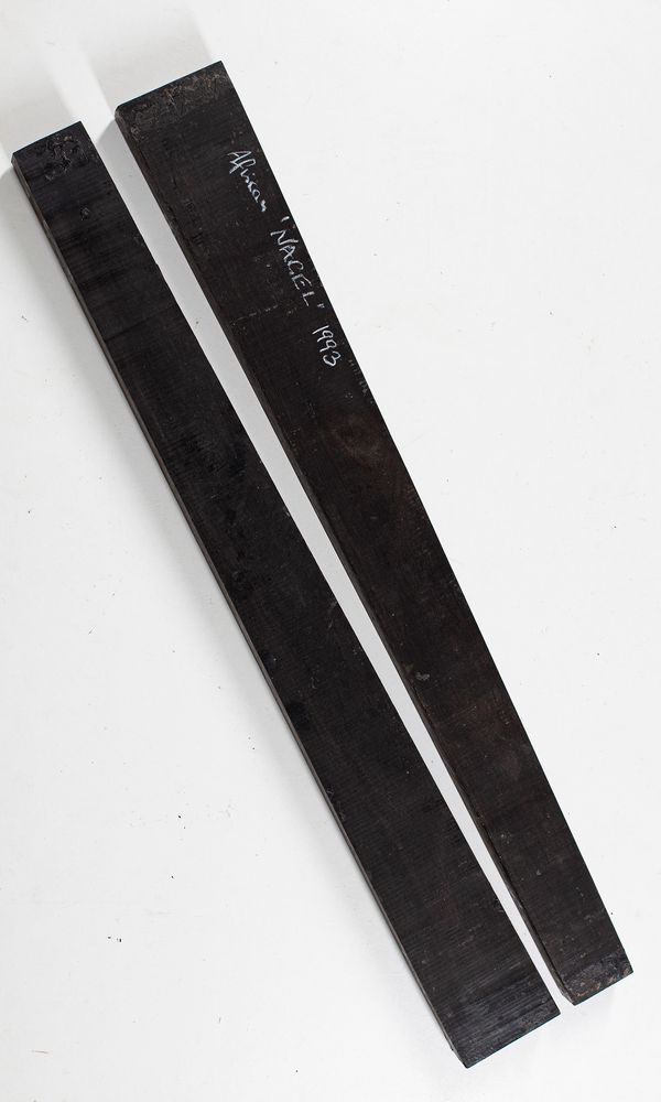 Two cello fingerboard blanks