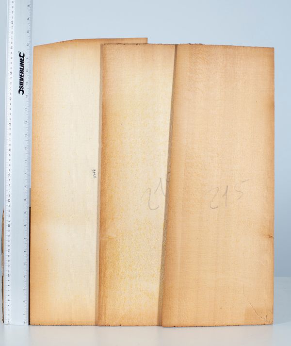 Six sheets of spruce