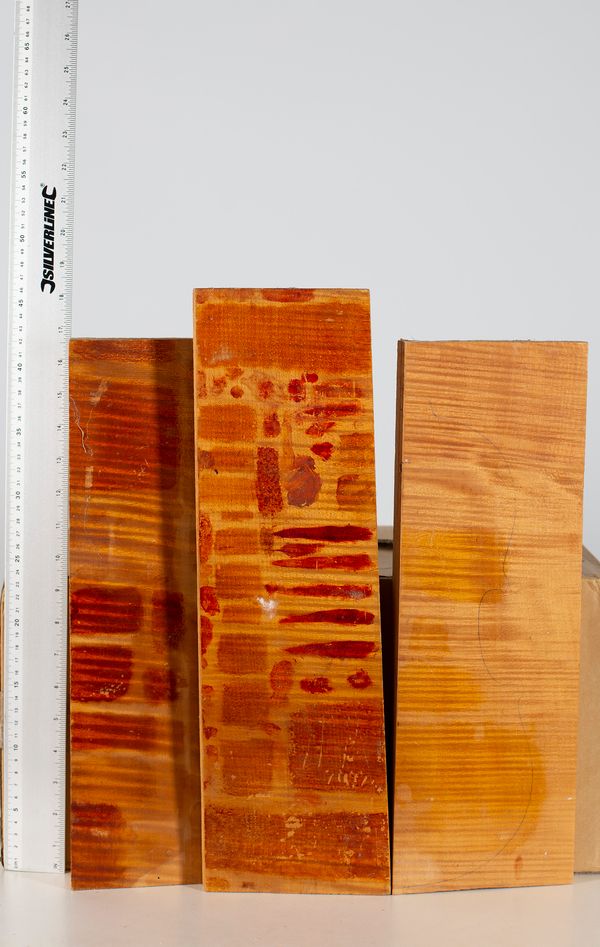 Six violin backs, maple