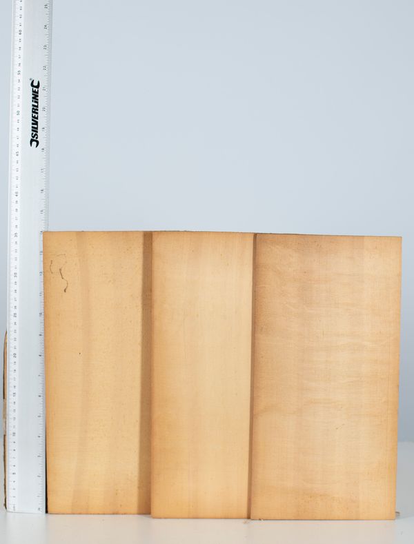 Six sheets of spruce