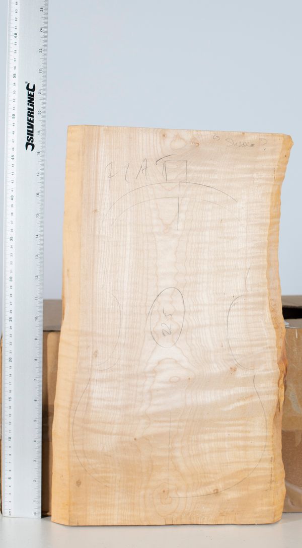 A slab cut of maple