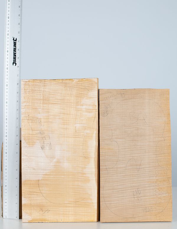 Two violin backs, maple