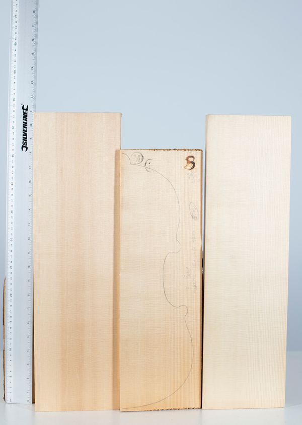 Four violin fronts, spruce
