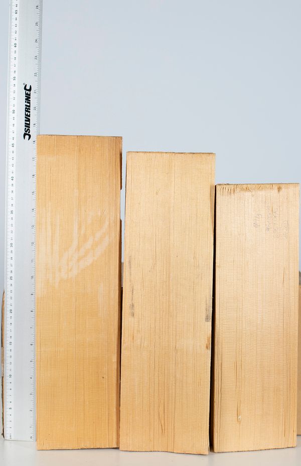 Four violin fronts, spruce