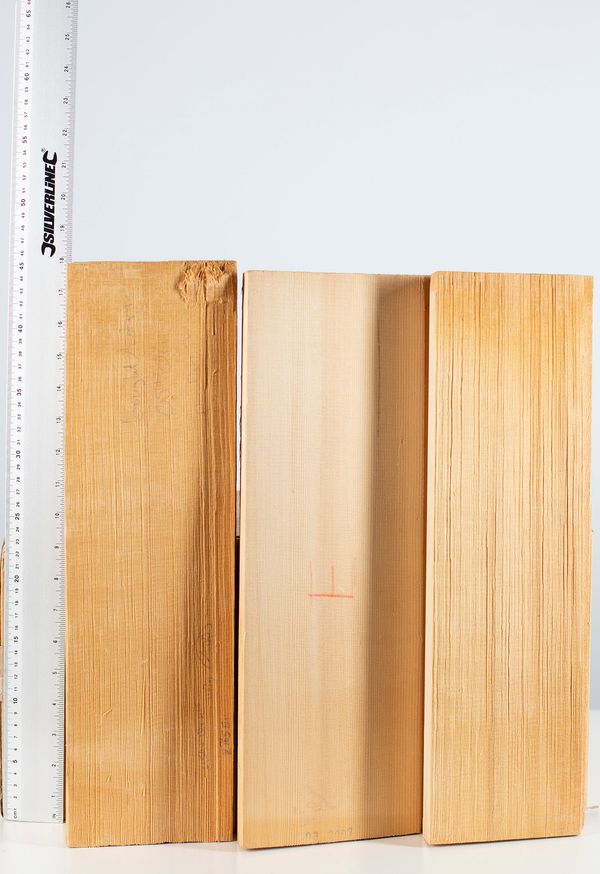 Five violin fronts, spruce