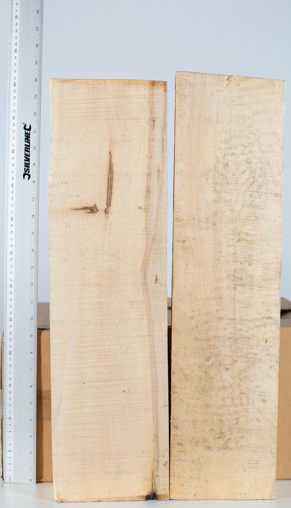 Two cello neck blocks, maple