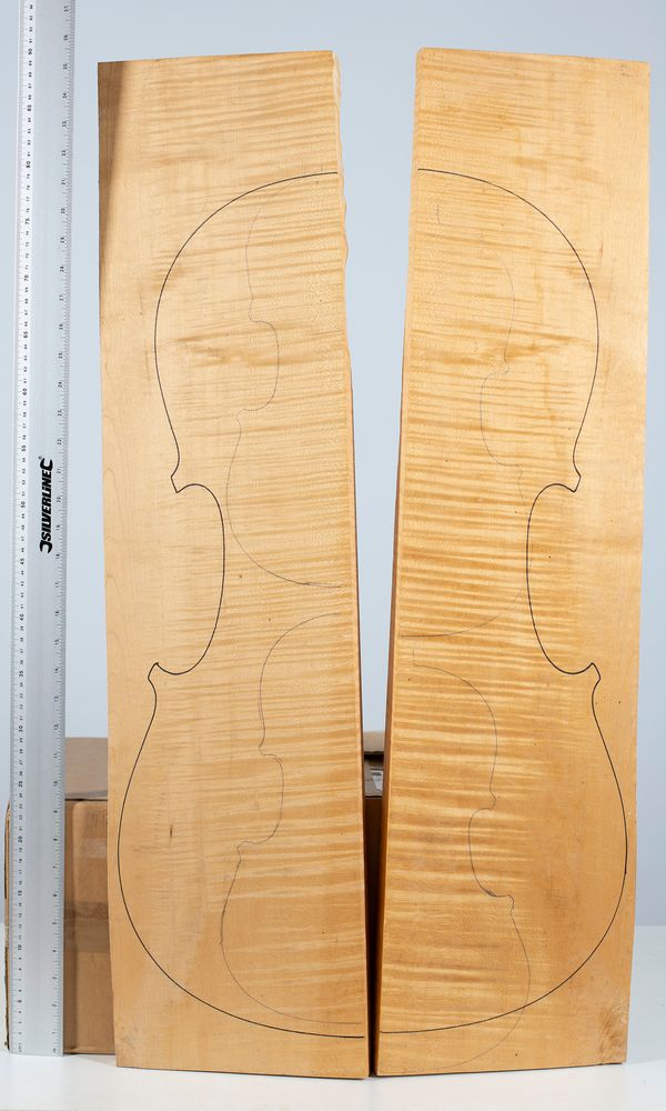 A cello back, maple