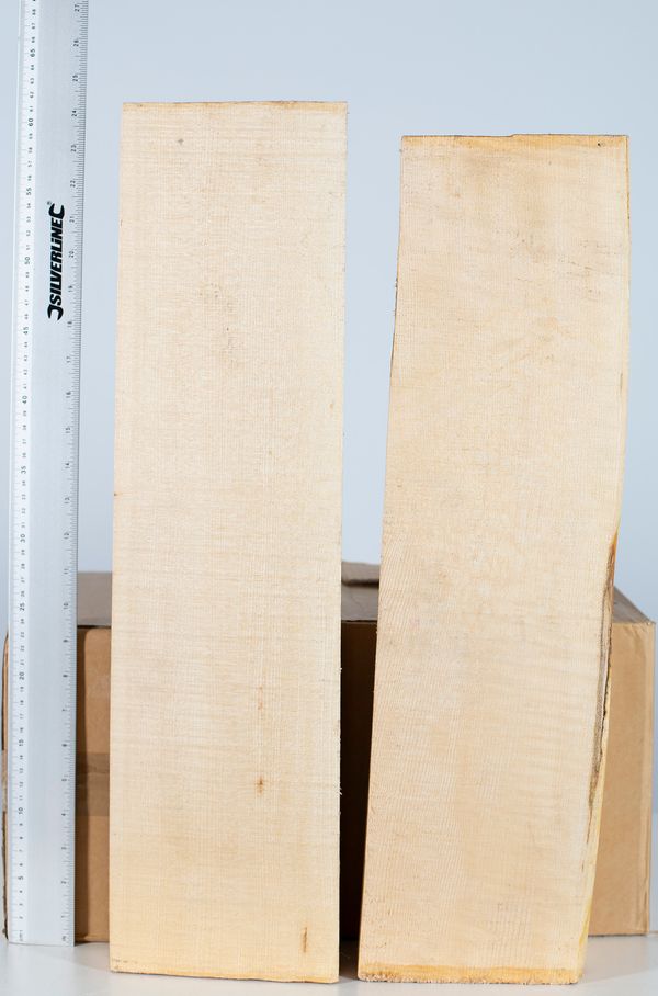 Two cello neck blocks, maple