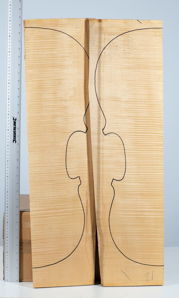 A cello back, maple