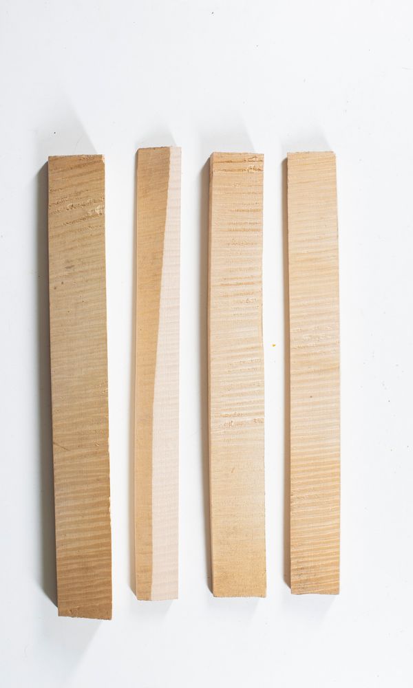 Four violin rib blocks, maple