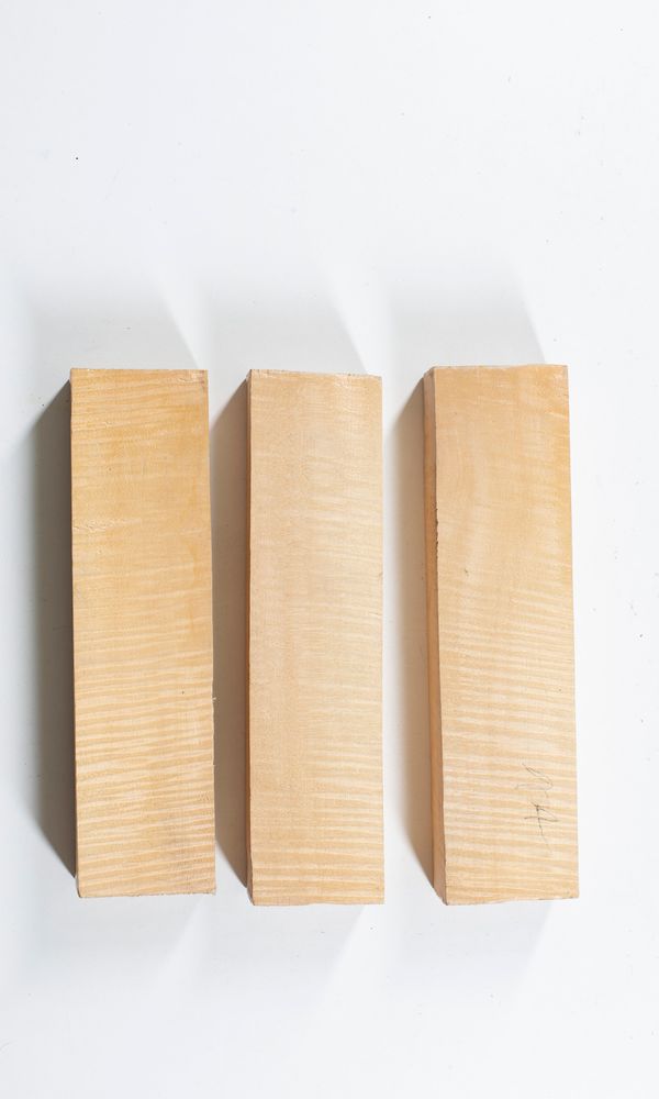 Three neck blocks, maple
