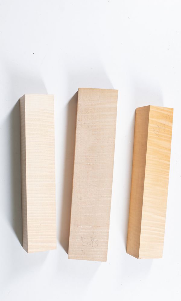 Three neck blocks, maple
