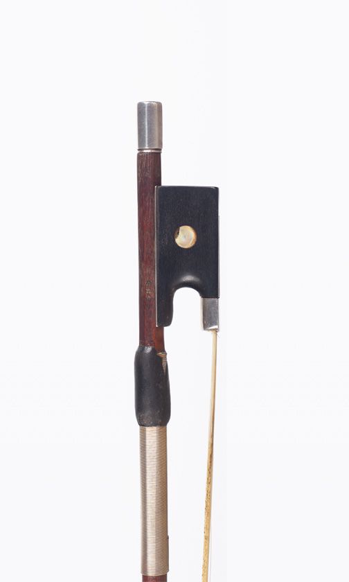 A silver-mounted violin bow by James Tubbs, London
