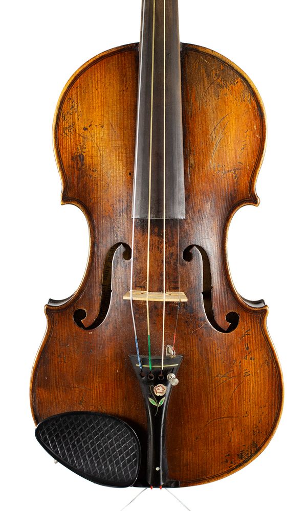 A violin, labelled Antonius Stradiuarius Cremonenfis