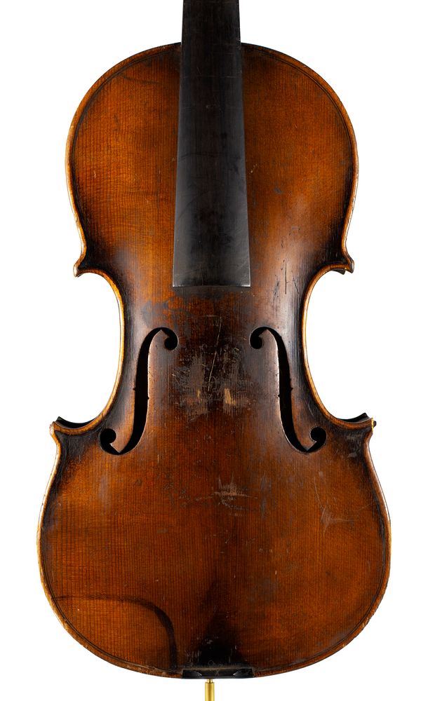 A violin, labelled Antonius Stradivarius