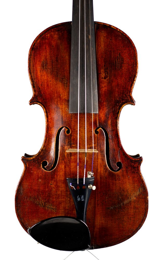 A violin, labelled Joannes Gagliano