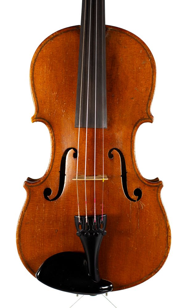 A violin, labelled Joseph Gagliano