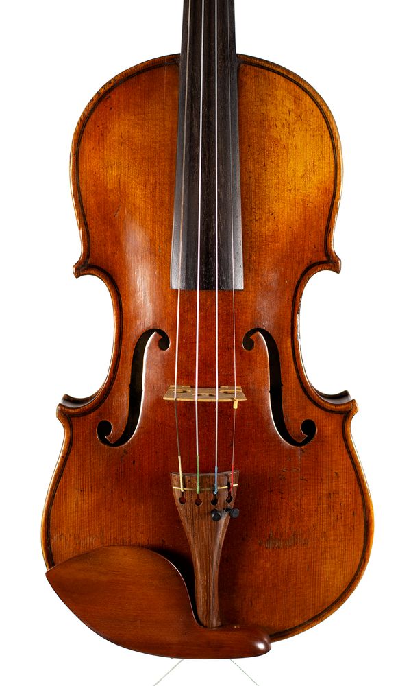 A violin, labelled Raffaele ed Antonio Gagliano