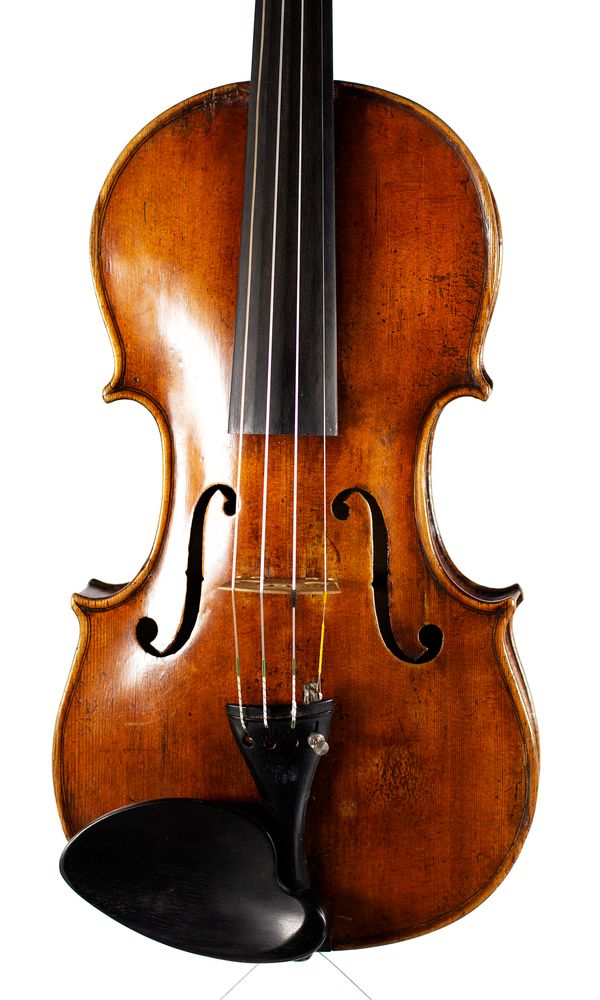 A violin, labelled Nicolaus Gagliano