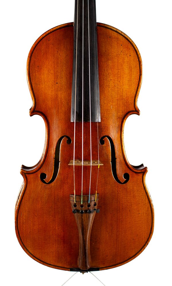 A violin, labelled Vincenzo Sannino