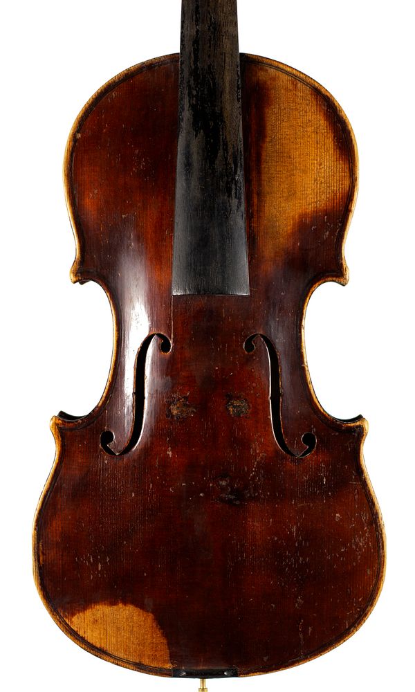 A violin, labelled Domenicus Montagnana