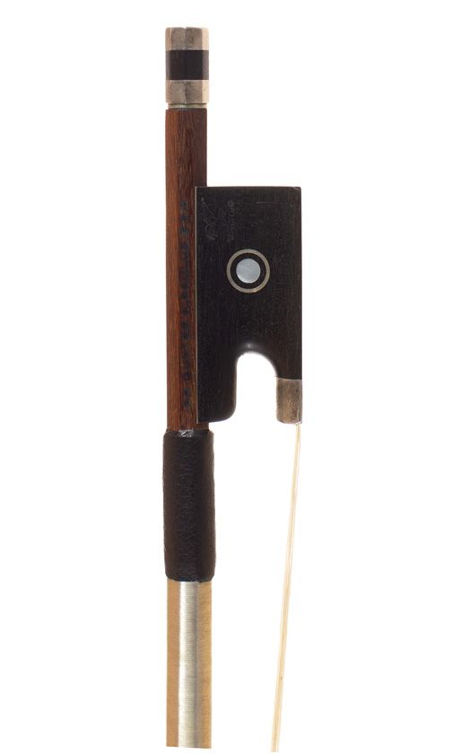 A silver-mounted violin bow, by Gunter A Paulus