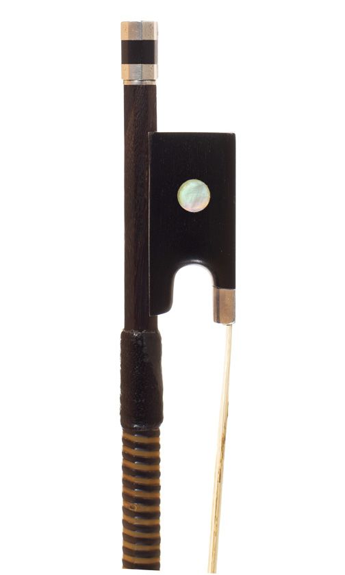A silver-mounted viola bow, by Joseph Alfred Lamy père